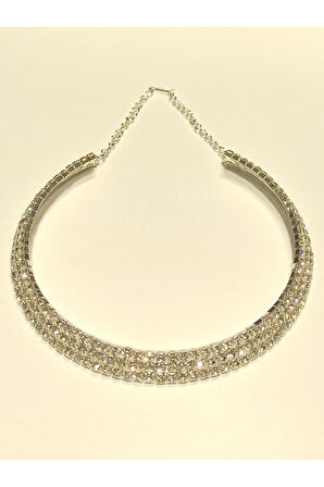 Monalisa Home Sıra Taşlı Lüks Boyun Tasma Kolye