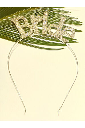 Monalisa Home Taşlı BRİDE Yazılı Gelin Taçı