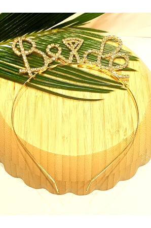 Monalisa Home Taşlı BRİDE Yazılı Gelin Taçı