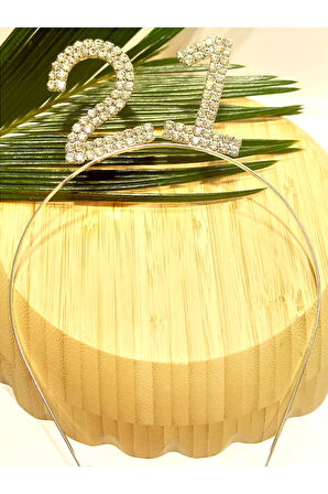 Monalisa Home Taşlı 21 Yazılı Doğum Günü  Taçı