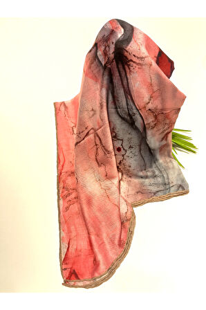 Monalisa Home Lüks Figürlü Gösterişli Dökümlü Eşarp