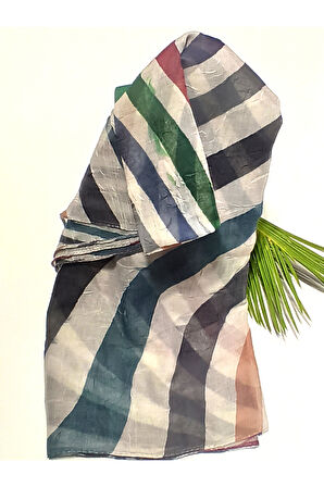 Monalisa Home 90x90 Lüks Figürlü Gösterişli Dökümlü Eşarp