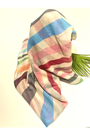 Monalisa Home 90x90 Lüks Figürlü Gösterişli Dökümlü Eşarp