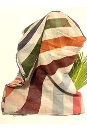 Monalisa Home 90x90 Lüks Figürlü Gösterişli Dökümlü Eşarp