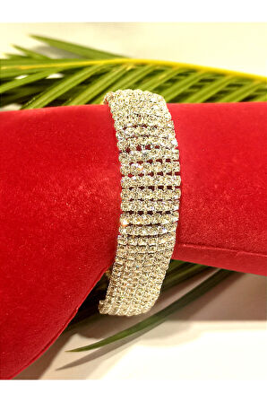 Monalisa Home Gümüş Renk  Gösterişli Figürlü Parlak Bileklik