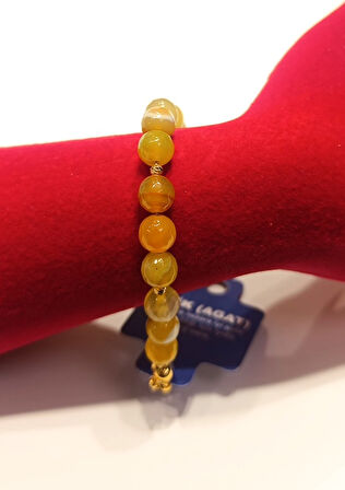 Monalisa Home Lüks Renkli Akik Taş Figürlü Bileklik