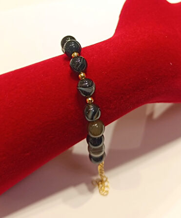 Monalisa Home Lüks Renkli Akik Taş Figürlü Bileklik