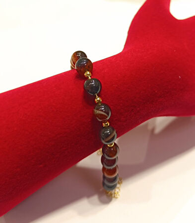 Monalisa Home Lüks Renkli Akik Taş Figürlü Bileklik