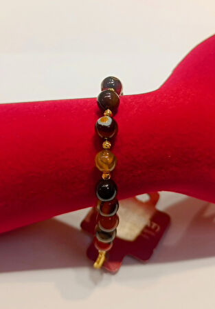 Monalisa Home Lüks Renkli Akik Taş Figürlü Bileklik