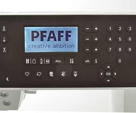 Pfaff Creative Ambition 640 | Dikiş Makinası | Nakış Makinası | Art Arda Farklı Desen Seçebilme | Desen Kombinasyonları | Desen Yazı Kombinasyonu