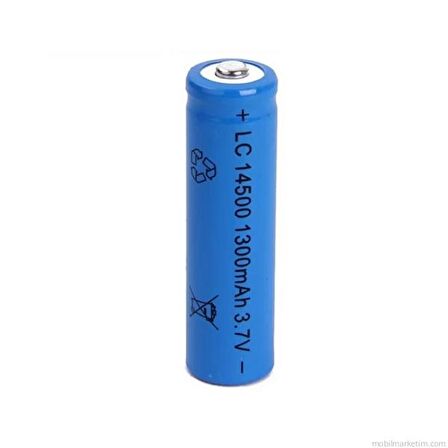 Watton 14500 3.7v 1300mAh 5cm AA Şarj Edilebilir Pil Tekli