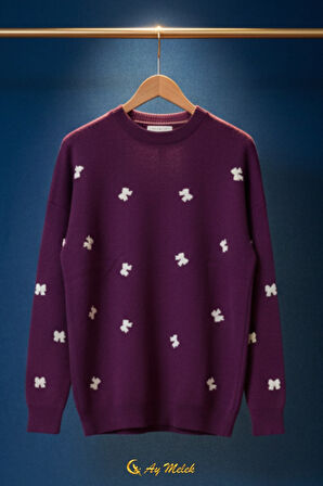 Kadın Triko Kazak Yumuşak Dokulu Bisiklet Yaka Kazak