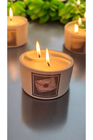 Seni Seviyorum Gizli Mesajlı Yin Yang Lavanta Kokulu %100 Doğal Soya Mum