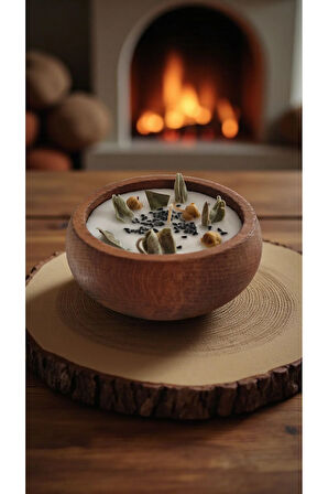 Mistik Ortam (Adaçayı, Üzerlik Otu, Defne Yaprağı, Çörek Otu) Doğal Soya Wax Mum 9 cm