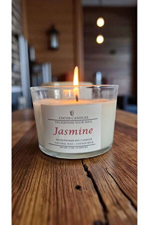 Vanilya Kokulu Doğal Soya Mum – Cam Bardakta El Yapımı Aromaterapi Mumu (140 gr, 30 Saat)