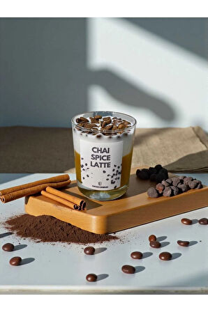 Chai Spice Latte Kahve Kokulu %100 Doğal Soya Mum – Kahve Çekirdekli