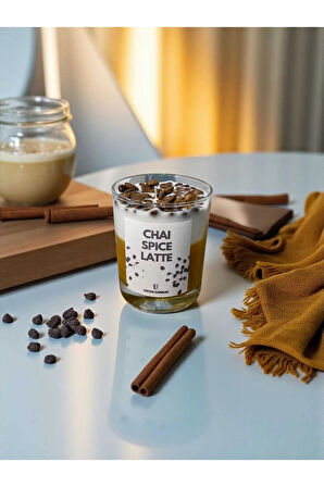 Chai Spice Latte Kahve Kokulu %100 Doğal Soya Mum – Kahve Çekirdekli