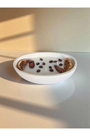 Spiritüel Seri | Lavanta Esanslı, Kahve Çekirdekli, Tarçın ve Portakallı Dekoratif Mum