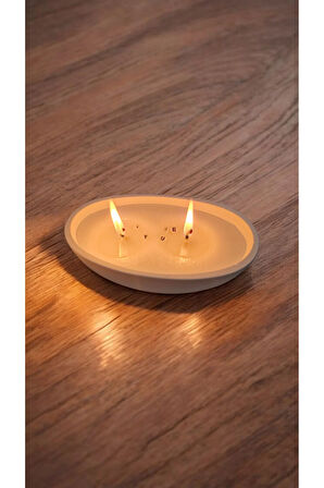 Seni Seviyorum Gizli Mesajlı Taş Mumlukta Lavanta Kokulu %100 Doğal Soya Mum