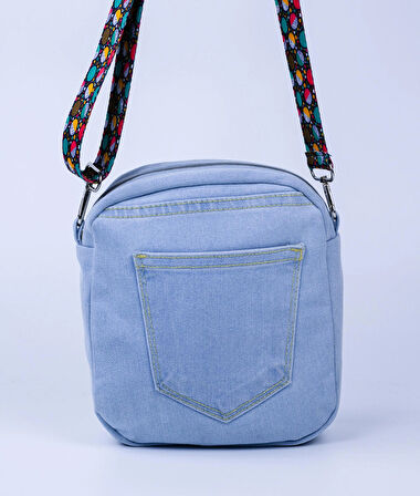 Denim Kumaş Omuz Çantası