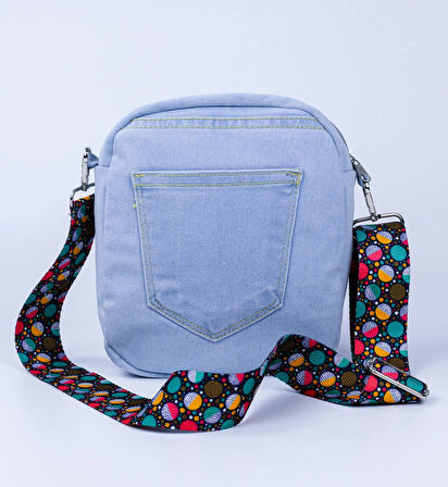 Denim Kumaş Omuz Çantası