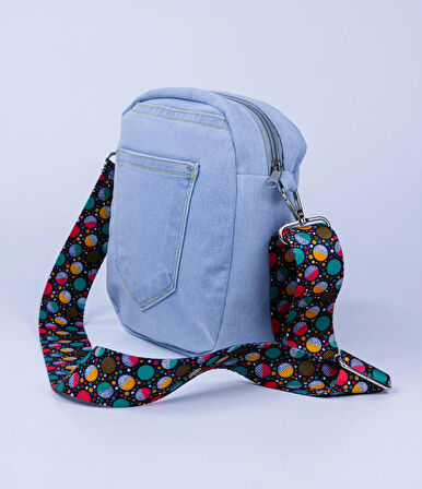 Denim Kumaş Omuz Çantası