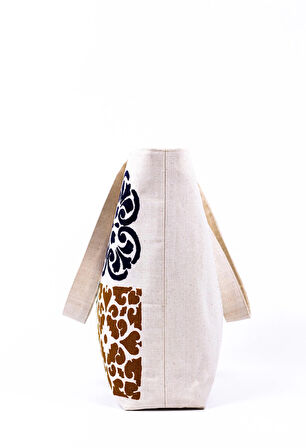 Omuz Çanta Kanvas Desenli