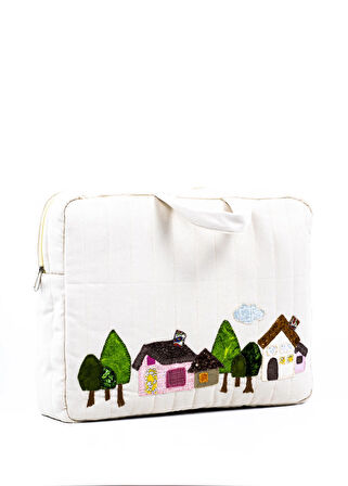 Laptop Çanta Patchwork İşlemeli