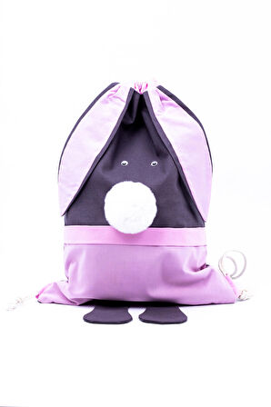 Tavşan Figürlü Pembe Çocuk Çantası