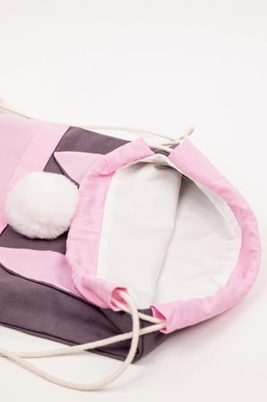 Tavşan Figürlü Pembe Çocuk Çantası