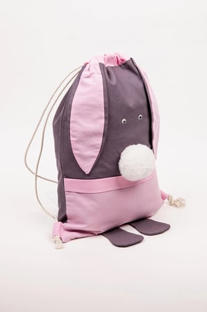 Tavşan Figürlü Pembe Çocuk Çantası