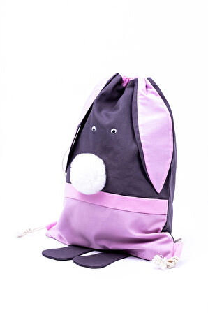 Tavşan Figürlü Pembe Çocuk Çantası