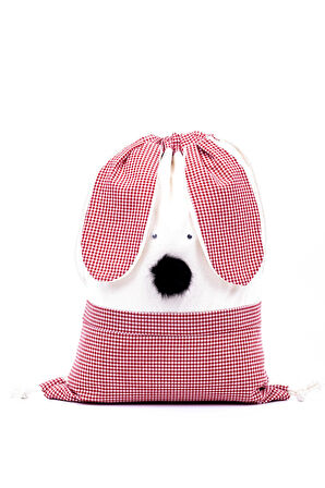 Kırmızı Köpek Figürlü Çocuk Bez Çantası