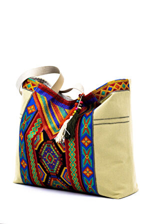 Omuz Çanta Etnik Bordürlü