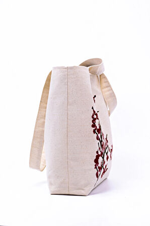 Omuz Çanta Kanvas Çiçek Desen