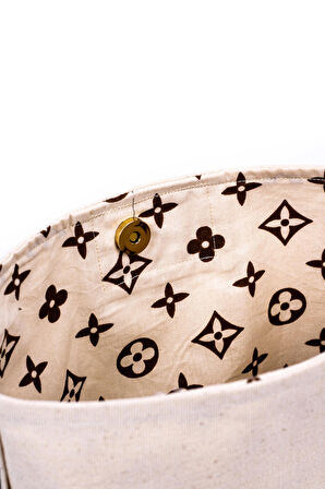 Omuz Çanta Kanvas Yaprak Motifli