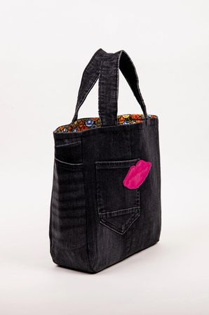 Kadın Denim Çanta Kot Kumaş Tote El Çantası Günlük Kullanım Büyük Boy 39x30