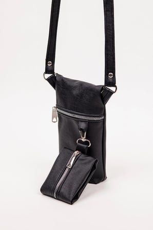 Çapraz Askılı Çanta Kadın Suni Deri Fermuarlı 14x21 cm