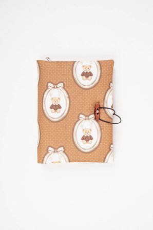 Kitap Kılıfı ve Defter Kılıfı 20x25 cm A5 Uyumlu Fermuarlı Kalem Cepli Kumaş Organizer