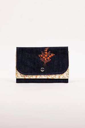 Kumaş Cüzdan – Denim Çift Bölmeli 18x12 cm