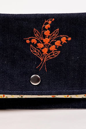 Kumaş Cüzdan – Denim Çift Bölmeli 18x12 cm