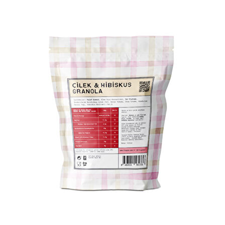 Fropie Çilek Hibiskus ve Yer Fıstığı Çikolata Granola Paketi x2
