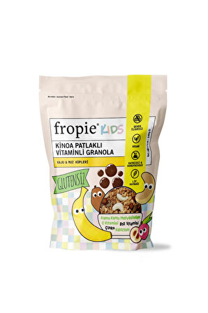 Fropie Kids Kaju Muz Küpleri ve Yer Fıstığı Çikolata Granola Paketi x2