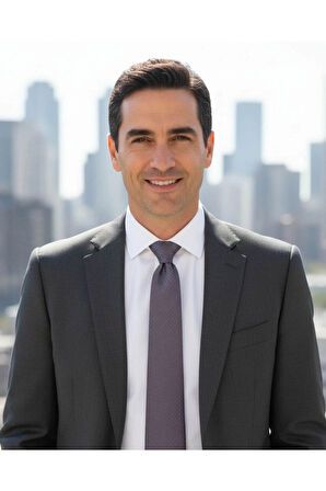 7,5 Cm Genişliğinde Geometrik Desenli Gri Kravat