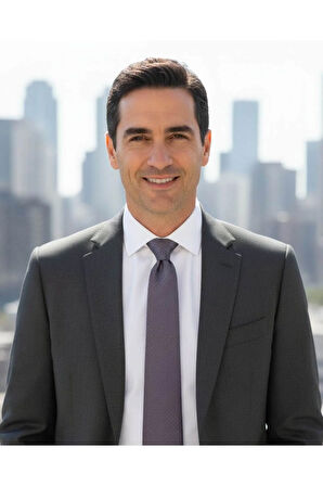 7,5 Cm Genişliğinde Geometrik Desenli Gri Kravat