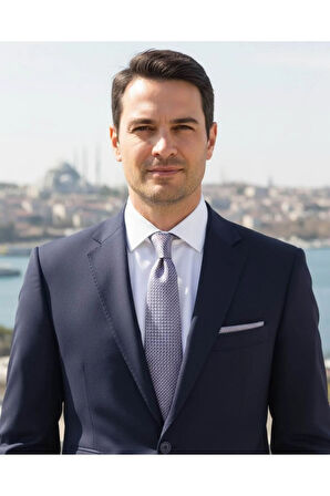 Gri Renkli 8 Cm Genişliğinde Mendilli Kravat