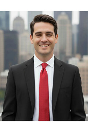 Minimal Kare Desenli 7,5 Cm Genişliğinde Kırmızı Renkli Saten İpek Kravat