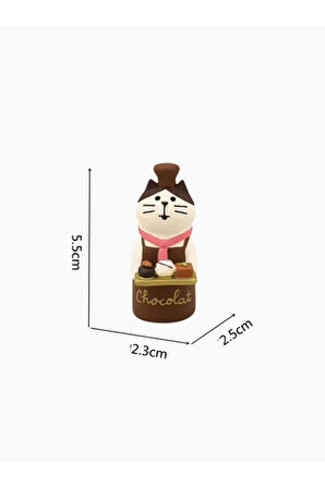 Çikolatacı  Kedi Mini Figür