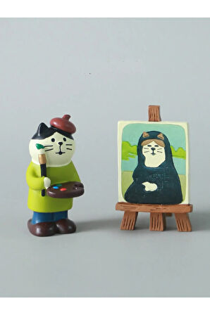 Mona Lisa Kedi Mini Figür