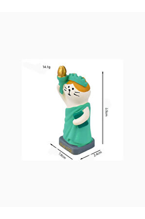 Özgürlük Heykeli Kedi Mini Figür